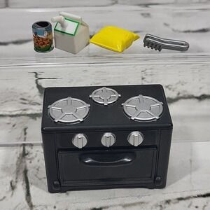 Calico Critters Sylvanian Families Dollhouse Kitchen Lot Of 5pcs Stove Food